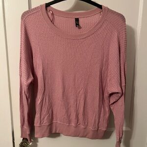 Alya Mauve Textured Crew Neck Top